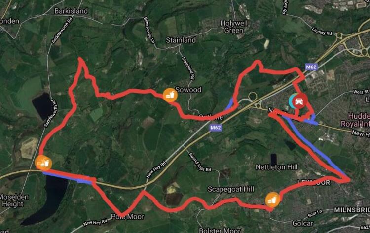 Huddersfield Marathon route